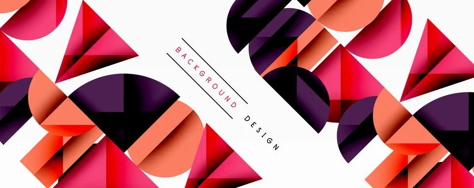 Abstract geometric pattern. Overlapping shapes create dynamic visual effect. Stock Illustration