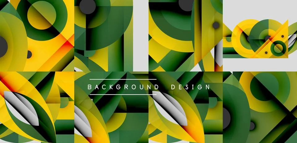 Abstract geometric pattern. Overlapping shapes create dynamic visual texture. Illustrazione stock