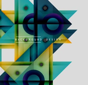 Abstract geometric pattern. Overlapping shapes create vibrant, modern design. Illustrazione stock