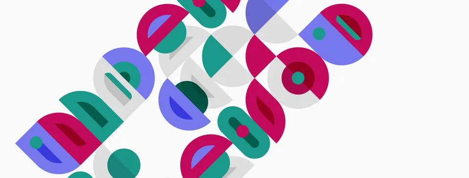 Abstract geometric pattern. Overlapping shapes create dynamic visual texture. Illustrazione stock