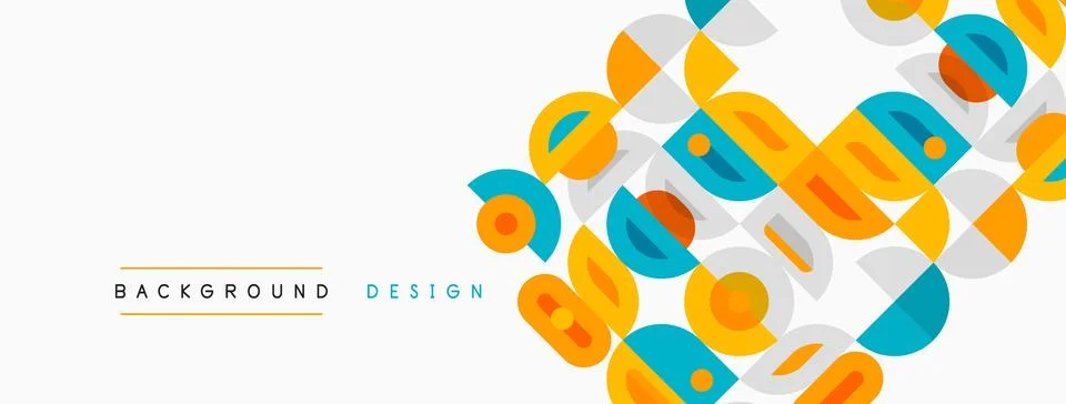 Abstract geometric pattern. Overlapping shapes create dynamic visual texture. Stock Illustration