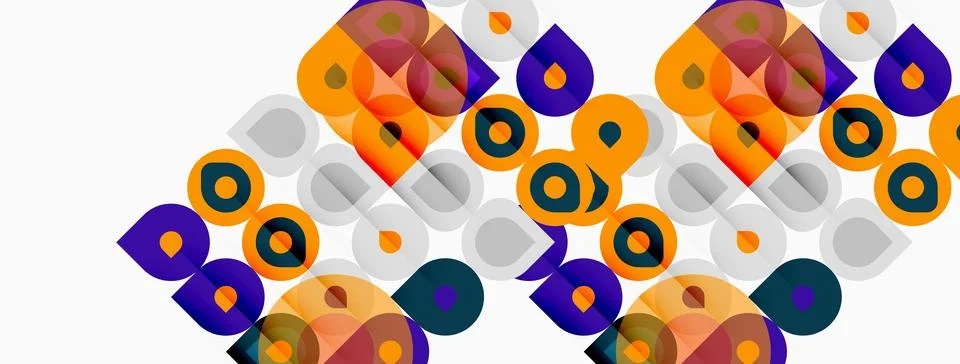 Abstract geometric pattern. Overlapping shapes create dynamic visual texture. Stock Illustration