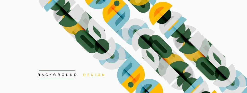 Abstract geometric pattern. Overlapping shapes create dynamic visual texture. Stock Illustration