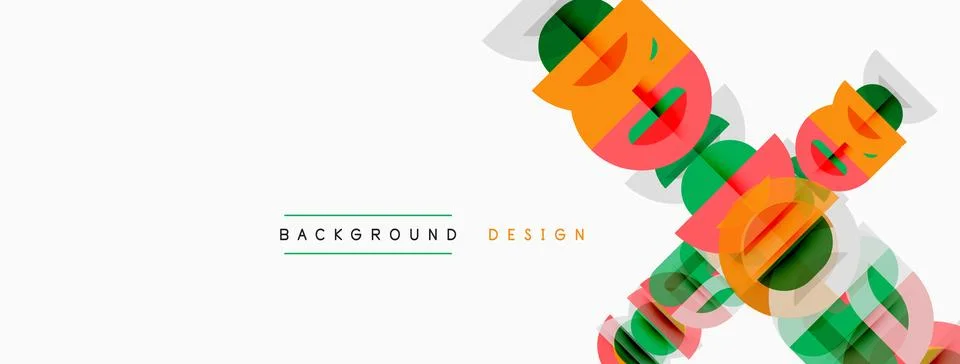 Abstract geometric pattern. Overlapping shapes create dynamic visual effect. 스톡 일러스트