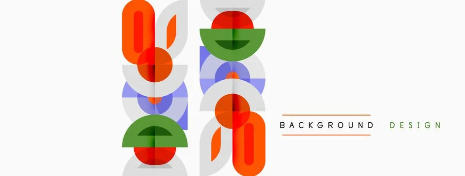 Abstract geometric pattern. Overlapping shapes create dynamic visual effect. Stock Illustration