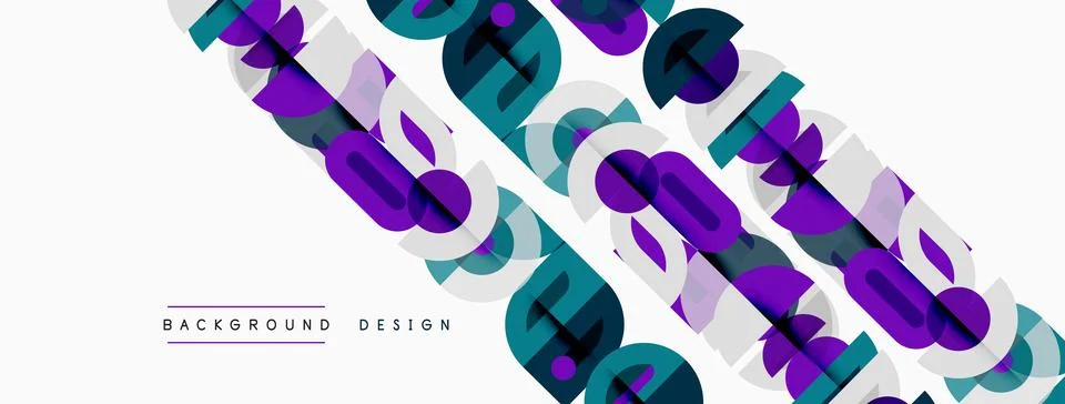 Abstract geometric pattern. Overlapping shapes create dynamic visual texture. Stock Illustration