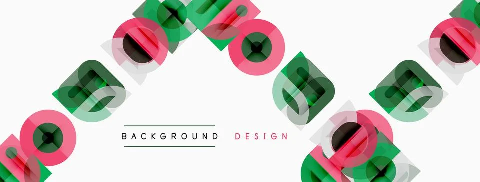 Abstract geometric pattern. Overlapping shapes create dynamic visual texture. Stockillustratie
