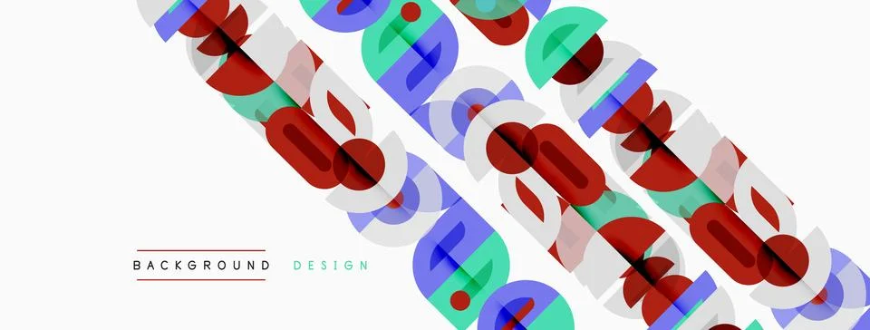Abstract geometric pattern. Overlapping shapes create dynamic visual texture. Stock Illustration