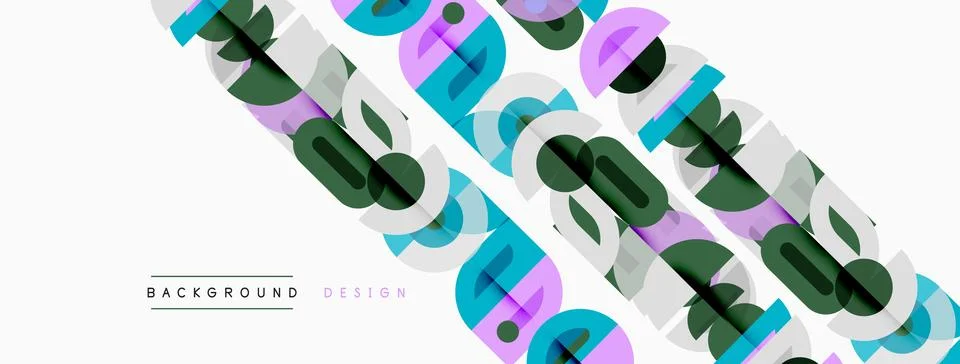 Abstract geometric pattern. Overlapping shapes create dynamic visual texture. 스톡 일러스트