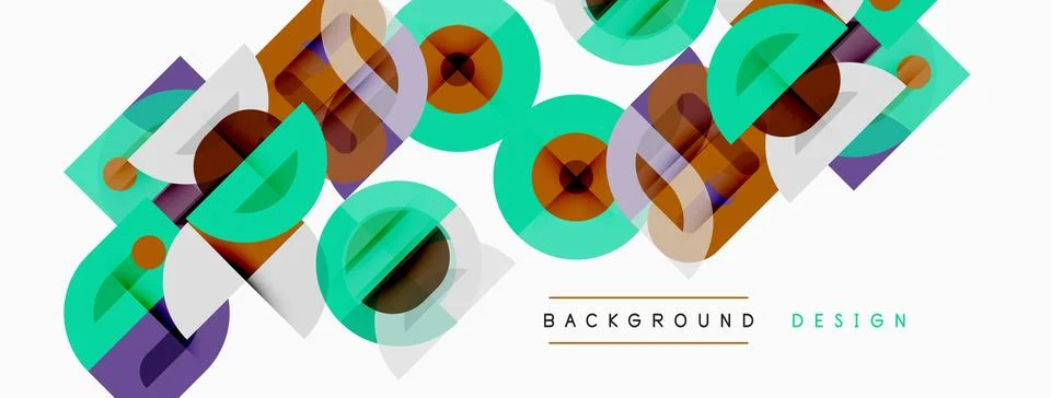 Abstract geometric pattern. Overlapping shapes create dynamic visual texture. Illustrazione stock