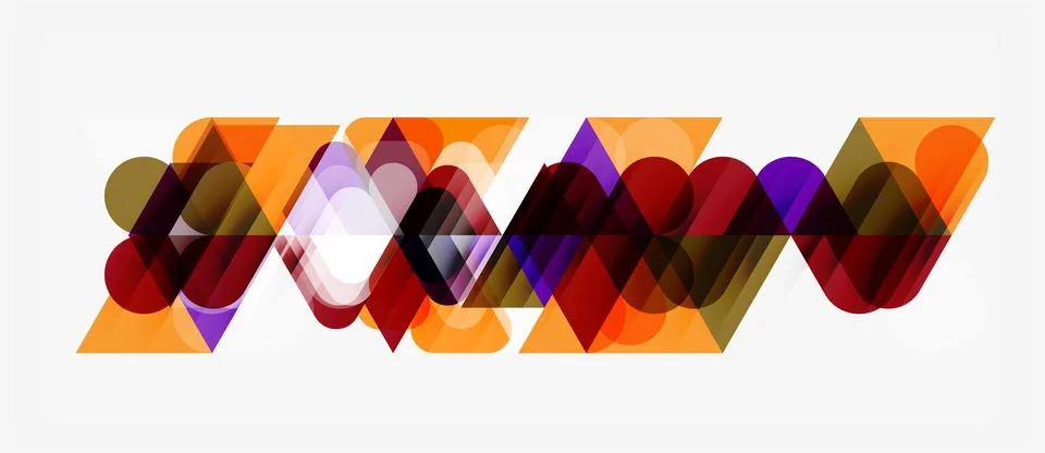 Abstract geometric pattern. Overlapping shapes create dynamic visual texture. 스톡 일러스트
