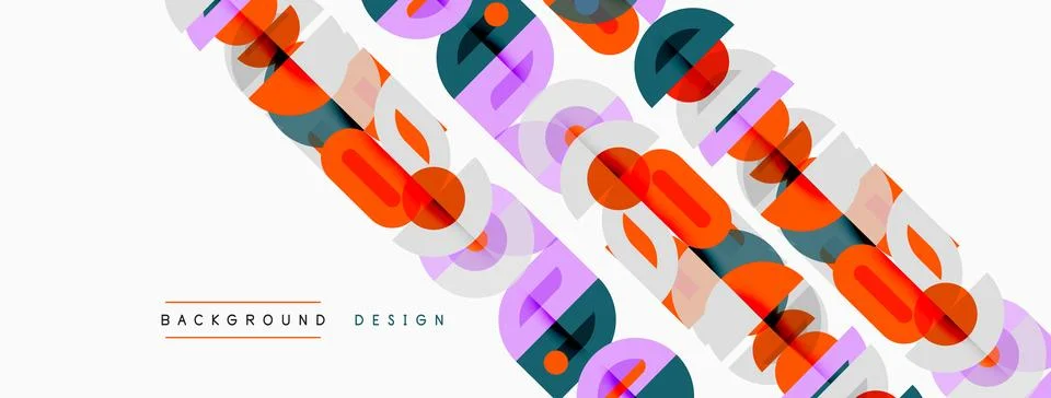 Abstract geometric pattern. Overlapping shapes create dynamic visual texture. 스톡 일러스트