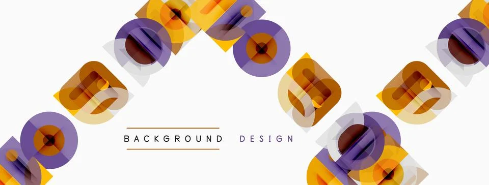 Abstract geometric pattern. Overlapping shapes create dynamic visual texture. Illustrazione stock