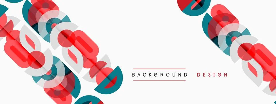 Abstract geometric pattern. Overlapping shapes create dynamic visual texture. Stock Illustration