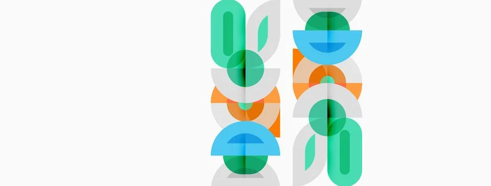Abstract geometric pattern. Overlapping shapes create modern design. Turquois Illustrazione stock