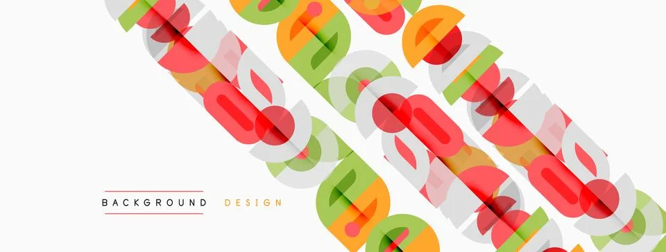 Abstract geometric pattern. Overlapping shapes create dynamic visual texture. Stock Illustration