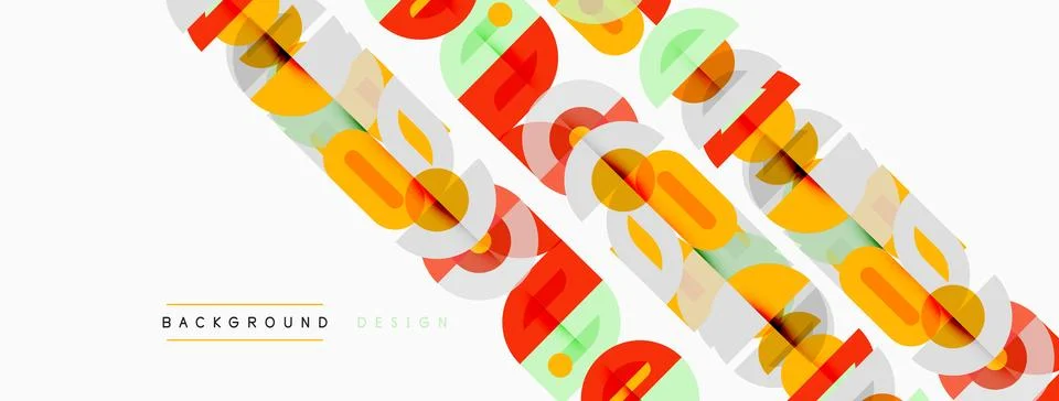 Abstract geometric pattern. Overlapping shapes create dynamic visual texture. Illustrazione stock