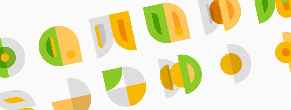 Abstract geometric pattern. Overlapping shapes create playful, modern design. 스톡 일러스트