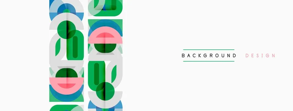 Abstract geometric pattern. Overlapping shapes create modern visual texture. Stock Illustration
