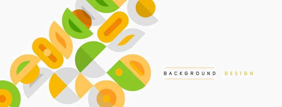Abstract geometric pattern. Overlapping shapes create dynamic visual texture. Stock Illustration