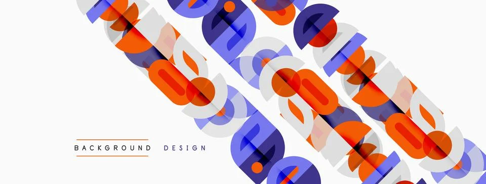 Abstract geometric pattern. Overlapping shapes create dynamic visual texture. Stock Illustration