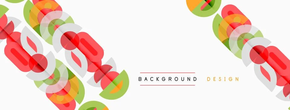 Abstract geometric pattern. Overlapping shapes create dynamic visual texture. Stock Illustration
