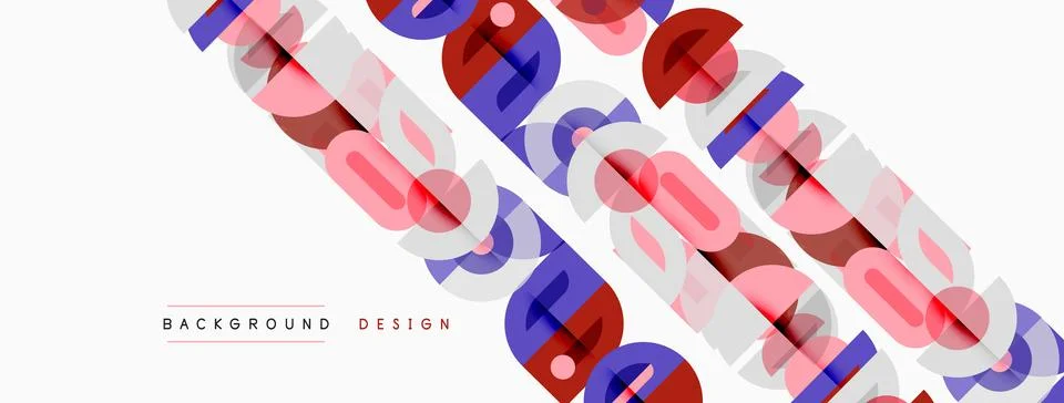 Abstract geometric pattern. Overlapping shapes create dynamic visual texture. 스톡 일러스트