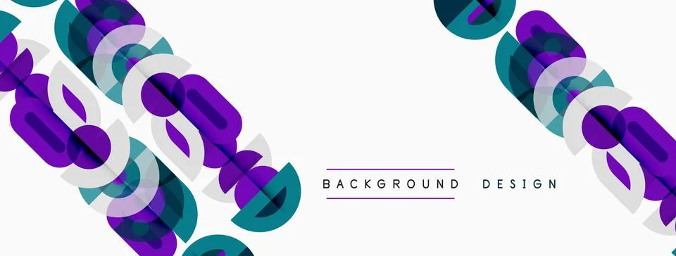 Abstract geometric pattern. Overlapping shapes create dynamic visual texture. Stock Illustration