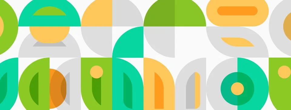 Abstract geometric pattern. Overlapping shapes create modern, colorful design Stock Illustration