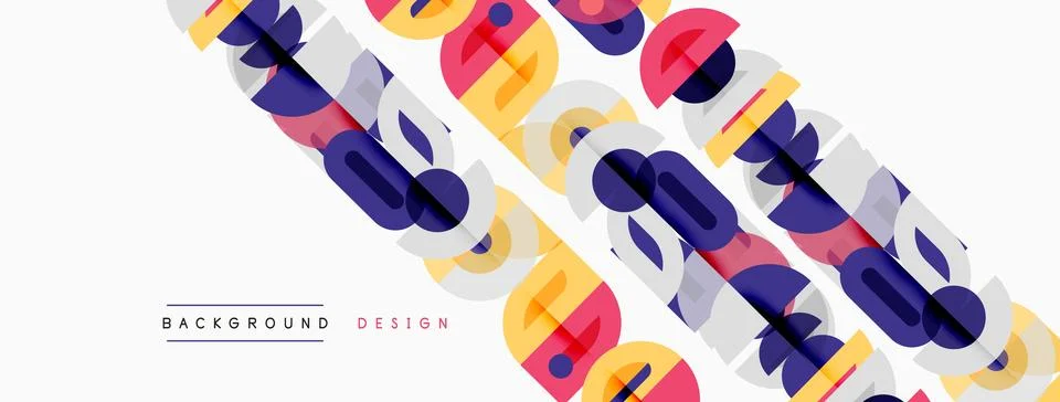 Abstract geometric pattern. Overlapping shapes create dynamic visual texture. Illustrazione stock
