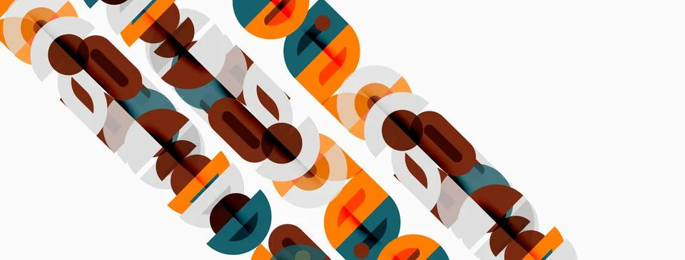 Abstract geometric pattern. Overlapping shapes create dynamic visual texture. Stock Illustration