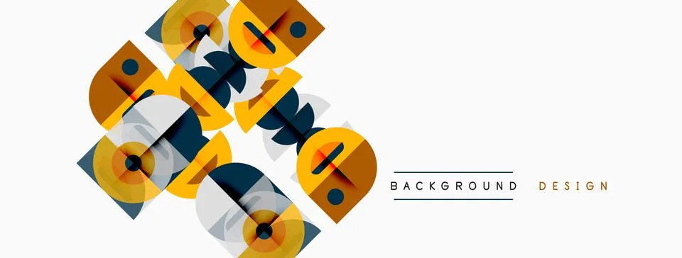 Abstract geometric pattern. Overlapping shapes create dynamic visual texture. Stock Illustration