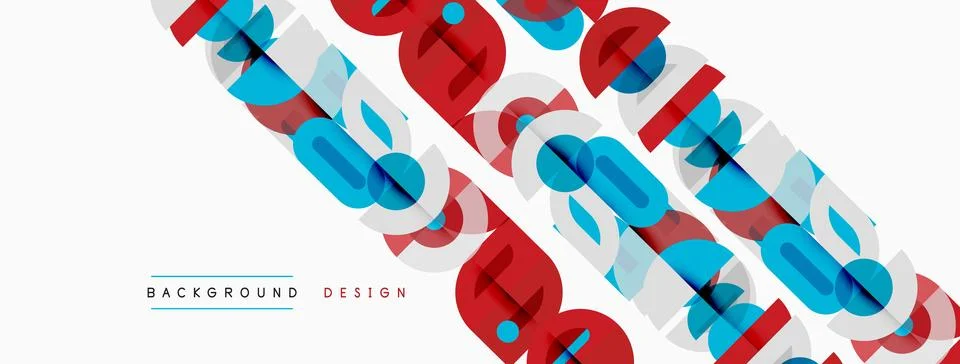Abstract geometric pattern. Overlapping shapes create dynamic visual texture. Stock Illustration