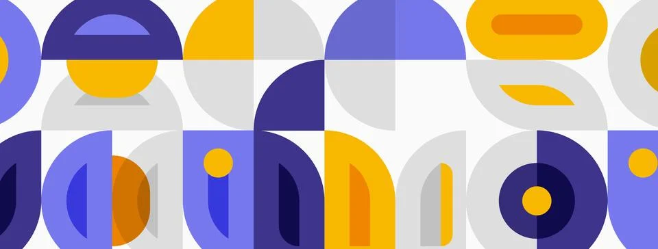 Abstract geometric pattern. Overlapping shapes create colorful, modern design Illustrazione stock