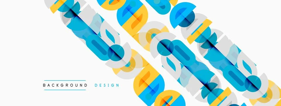 Abstract geometric pattern. Overlapping shapes create dynamic visual texture. Illustrazione stock
