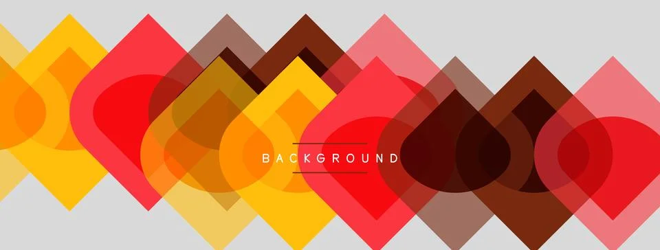 Abstract geometric pattern. Overlapping shapes create vibrant, colorful Stock Illustration