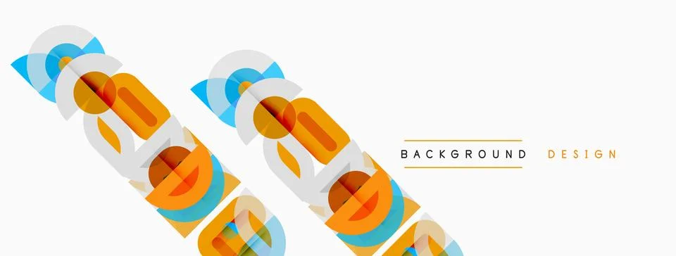 Abstract geometric pattern. Overlapping shapes create dynamic visual texture. Stock Illustration