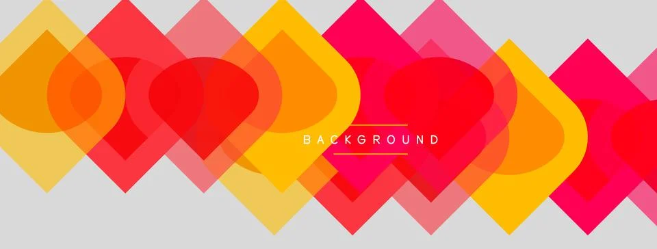 Abstract geometric pattern. Overlapping shapes create vibrant visual texture. Stock Illustration