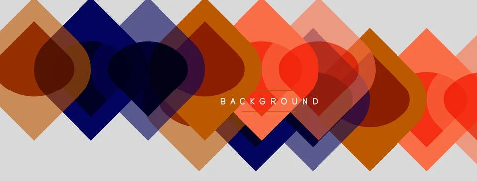 Abstract geometric pattern. Overlapping shapes create dynamic visual texture. Stock Illustration