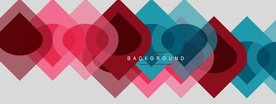 Abstract geometric pattern. Overlapping shapes create dynamic visual texture. Stock Illustration