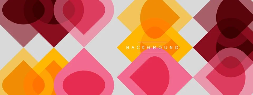 Abstract geometric pattern. Overlapping shapes create dynamic visual texture. Stock Illustration