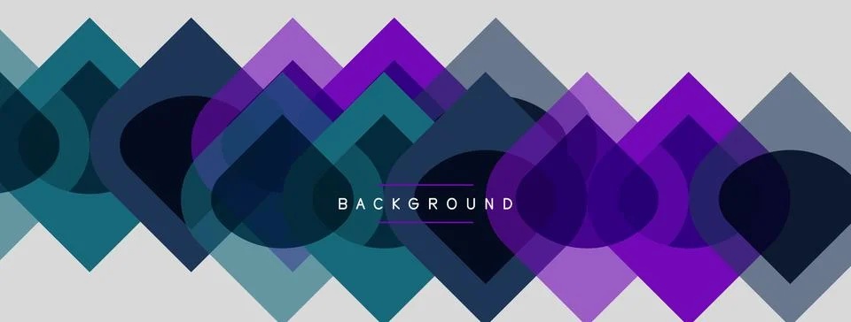 Abstract geometric pattern. Overlapping shapes create dynamic visual texture. Stock Illustration