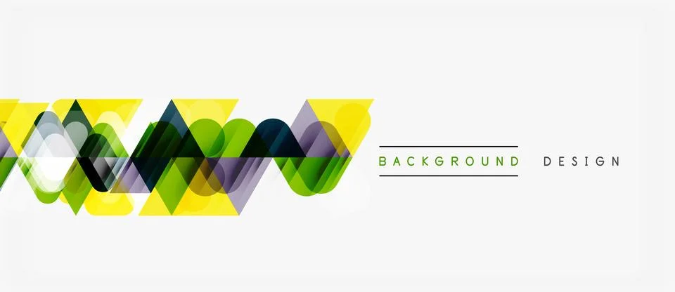 Abstract geometric pattern. Overlapping shapes create dynamic visual flow. Stock Illustration