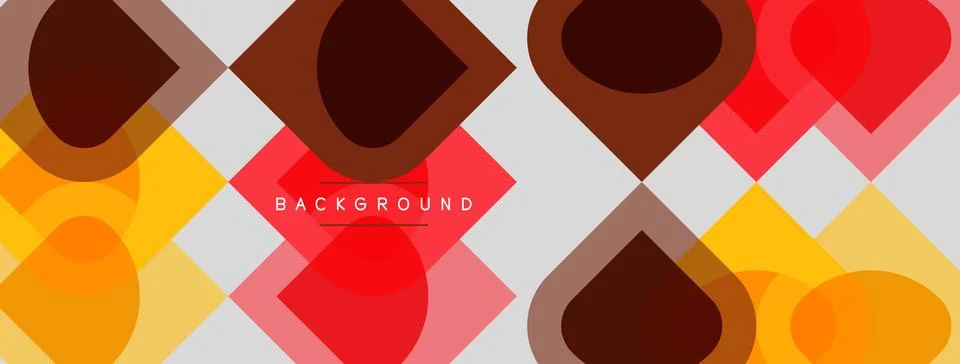 Abstract geometric pattern. Overlapping shapes create vibrant, colorful Stock Illustration