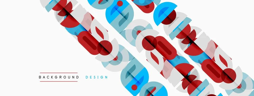 Abstract geometric pattern. Overlapping shapes create dynamic visual texture. Stock Illustration