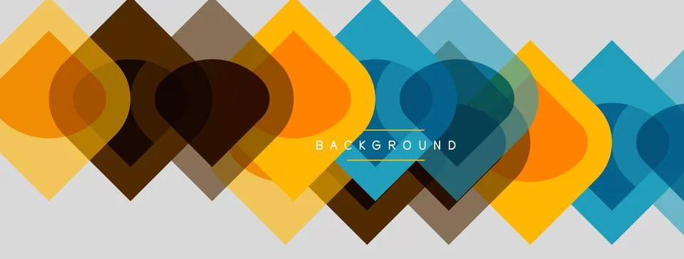 Abstract geometric pattern. Overlapping shapes create dynamic visual texture. Stock Illustration