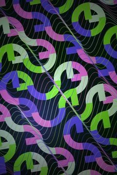 Abstract Geometric Pattern with Overlapping Shapes イラスト素材