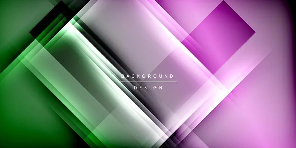 Abstract geometric pattern. Overlapping squares create dynamic visual effect. Stock Illustration
