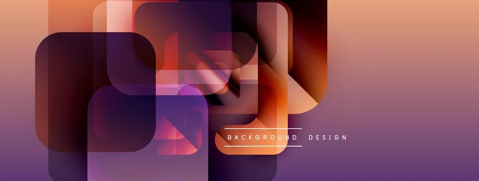 Abstract geometric pattern. Overlapping squares, rectangles create dynamic Stock Illustration