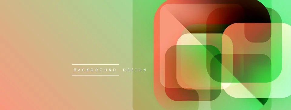 Abstract geometric pattern. Overlapping squares create layered effect. Gradient Stock Illustration